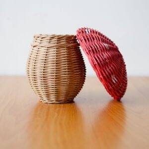 Rattan - Mushroom Mini Basket 4 2 aksesoris jamur mini basket