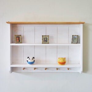 Wood - Natural White Panel Wall Shelf