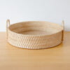 1 furniture aksesoris melati rattan tray round natural