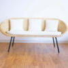 2 furniture kagumi chair 3 seater black