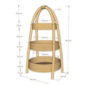 4 furniture aksesoris rantang shelf rotan natural