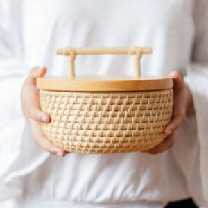 Rattan - Bidara Round Basket 3 4. Furniture Basket Bidara Round Basket 513x420 1