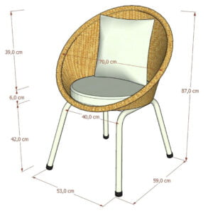 Rattan - Kagumi Chair White 6 6 furniture kursi kagumi chair white 1