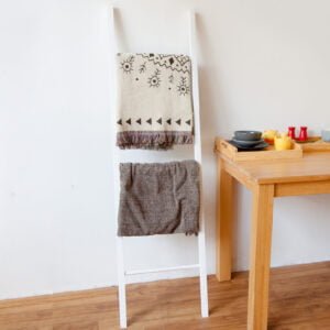 Wood - Ladder Shelf Natural White 6 6 furniture rak ladder shelf white natural