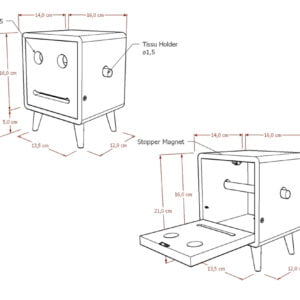 Detail Aksesoris Squarebob Tissue Box Natural White uwitan