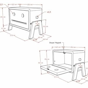 Wood - Robobox Natural 6 Detail Robo Tissue Box 1 2